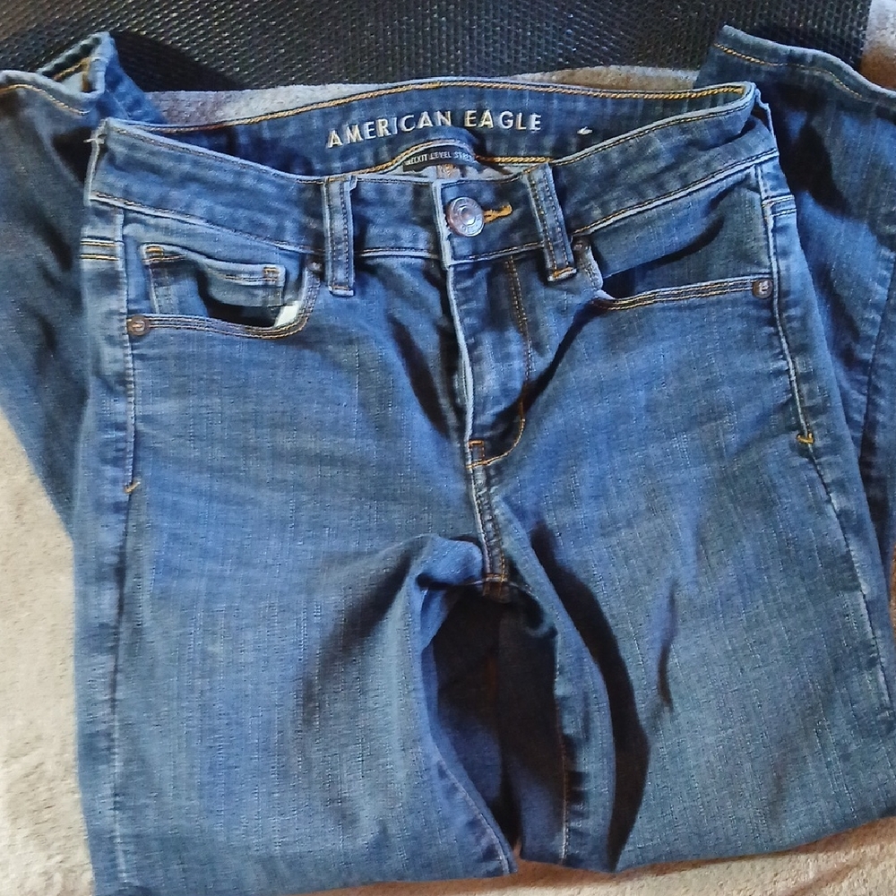 American Eagle Outfitters Women's Dark Blue Jeans